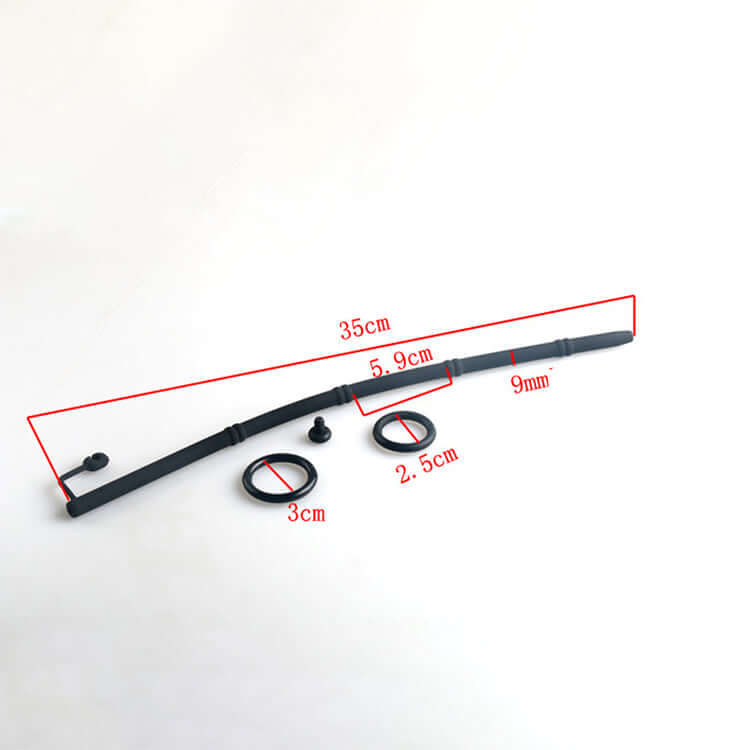 Silicone Textured Urethral Sounds With Plug