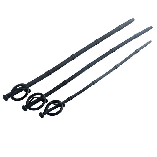 Silicone Textured Urethral Sounds With Plug