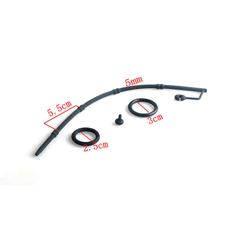 Silicone Textured Urethral Sounds With Plug