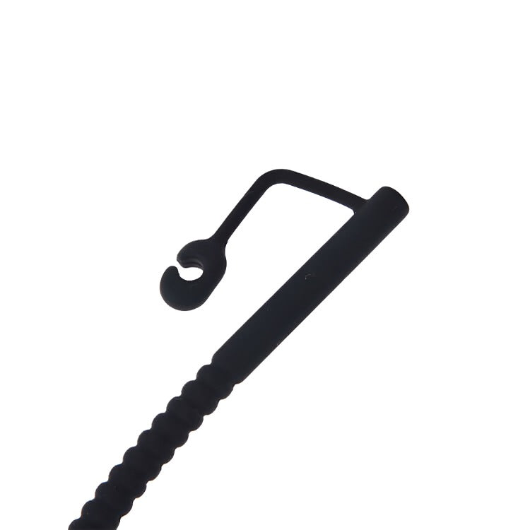 Silicone Beaded Urethral Sound With Plug - penisplug.co.uk