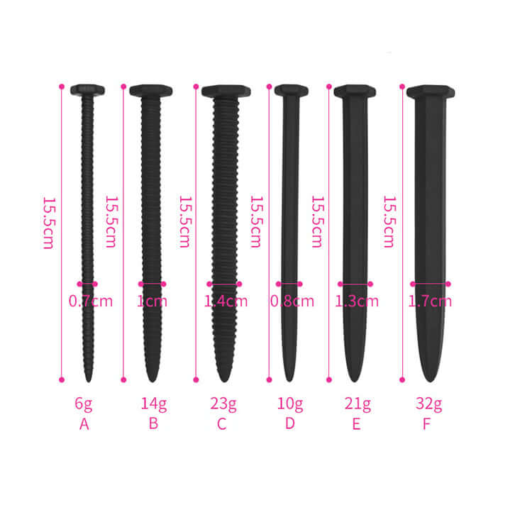 Silicone Nail & Screw Penis Plugs