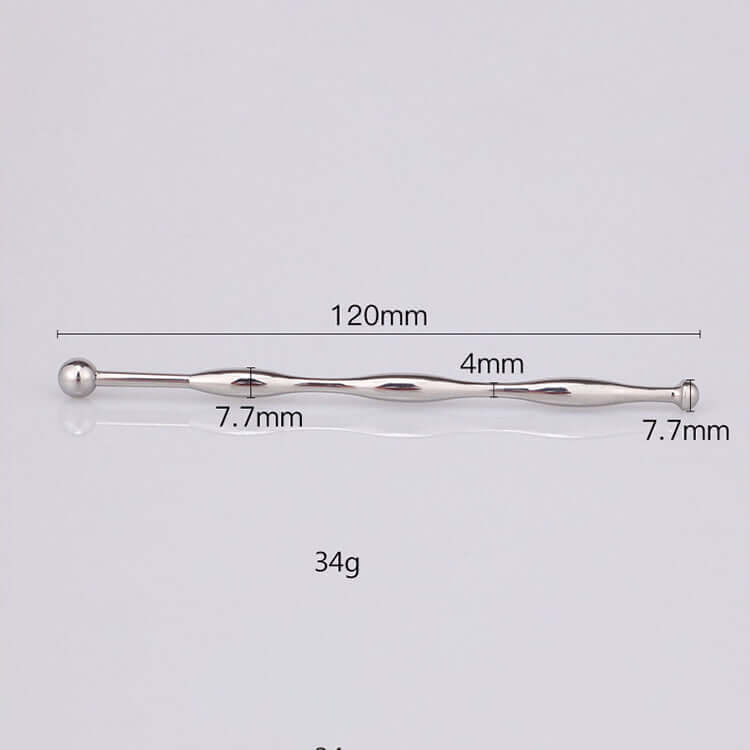 Stainless Steel Wavy Urethral Sound - penisplug.co.uk