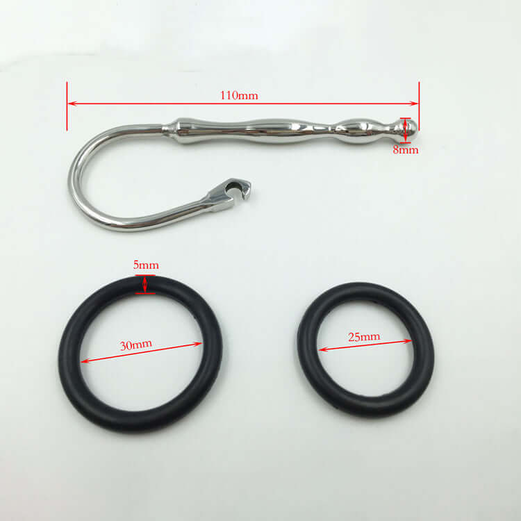 Stainless Steel & Silicone Sperm Stopper Penis Plug