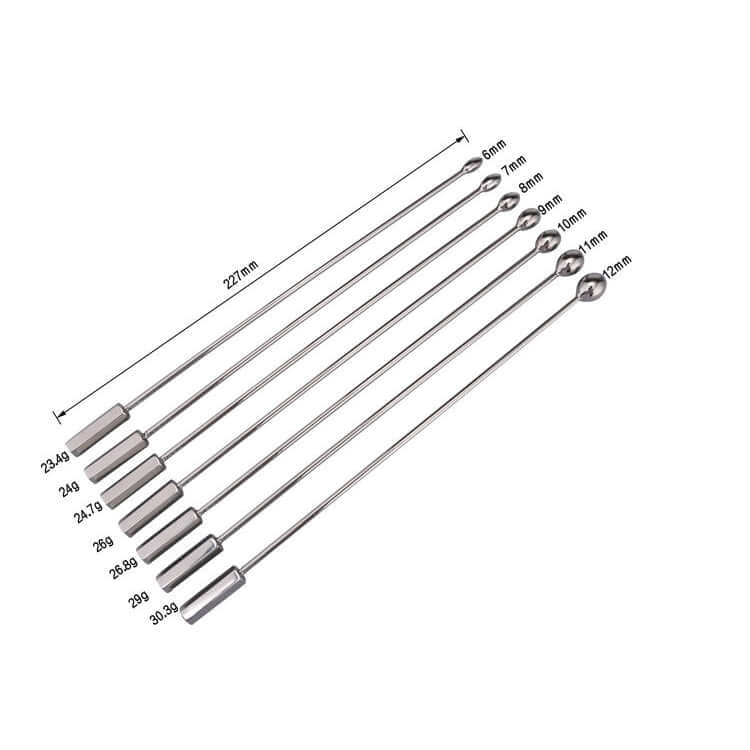 Stainless Steel Ball Tipped Urethral Sound - penisplug.co.uk
