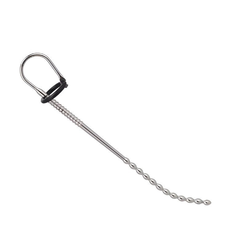 Stainless Steel Angled Beaded Penis Wand