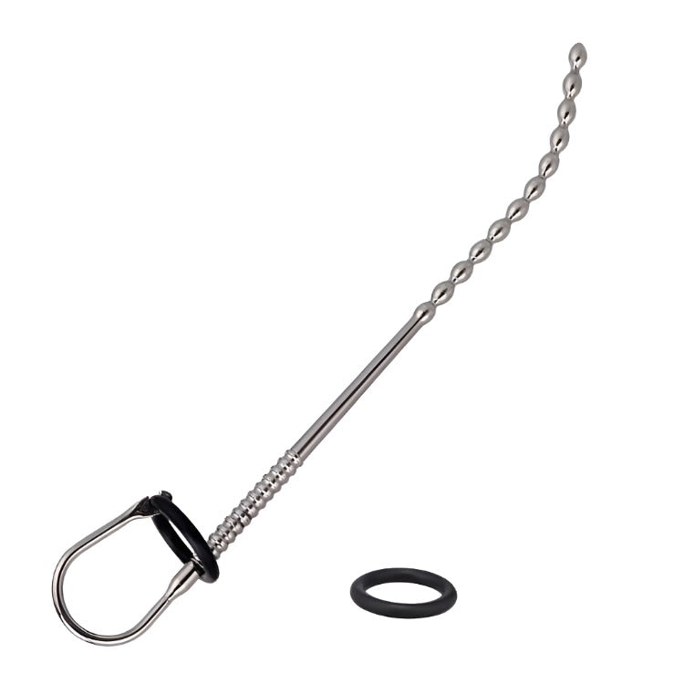 Stainless Steel Angled Beaded Penis Wand