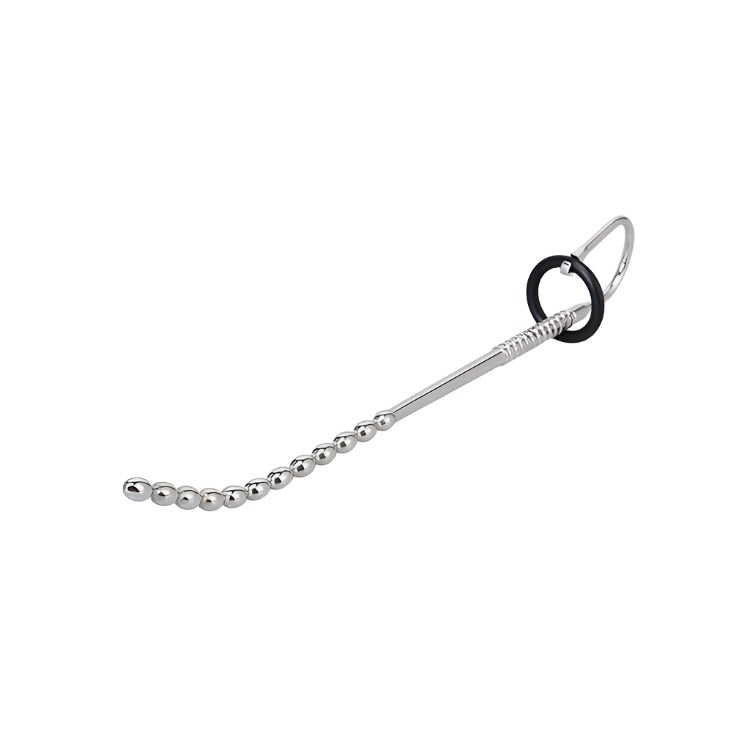 Stainless Steel Angled Beaded Penis Wand