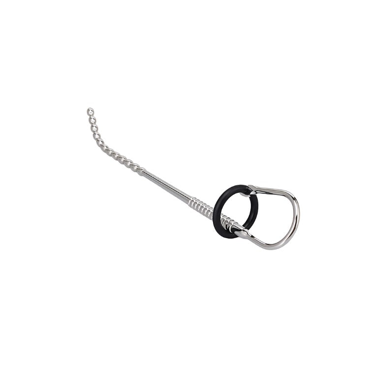 Stainless Steel Angled Beaded Penis Wand