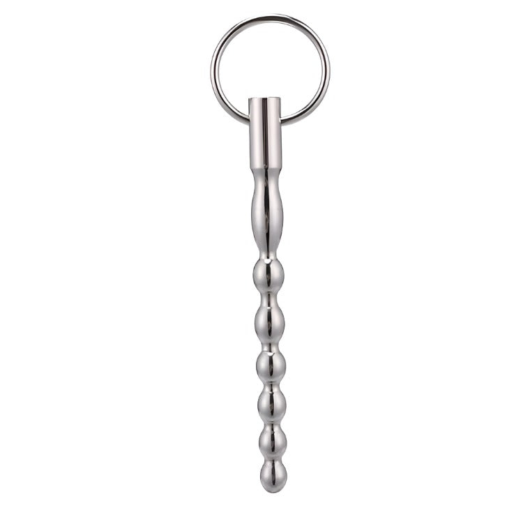 Stainless Steel Beaded Urethral Sound - penisplug.co.uk