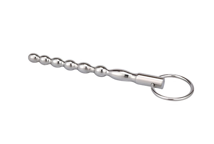 Stainless Steel Beaded Urethral Sound - penisplug.co.uk