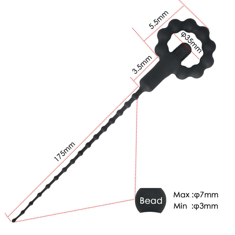 Silicone Cock Ring with Vibrating Urethral Sound - penisplug.co.uk