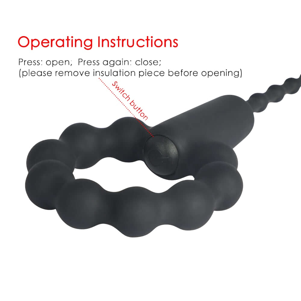 Silicone Cock Ring with Vibrating Urethral Sound - penisplug.co.uk