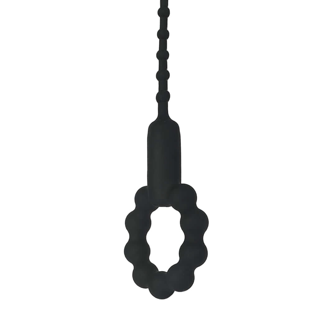 Silicone Cock Ring with Vibrating Urethral Sound - penisplug.co.uk