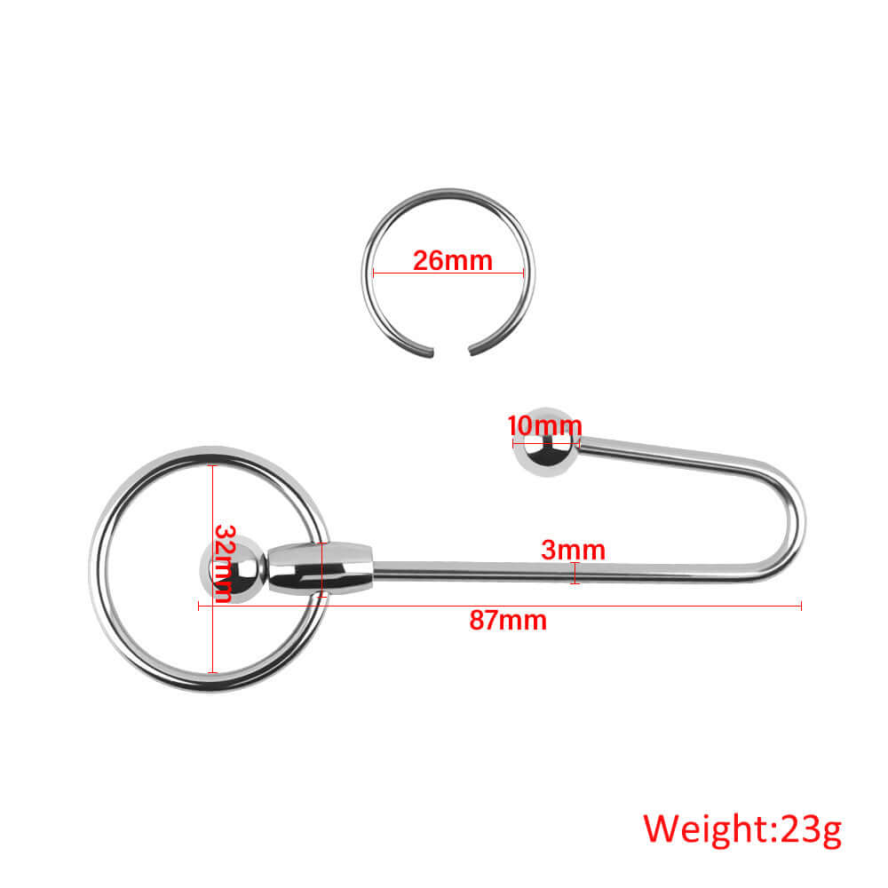 Stainless Steel Ball Tipped Sperm Stopper Penis Plug