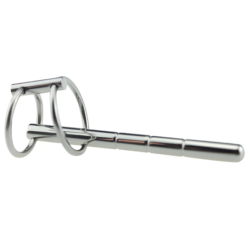 Stainless Steel Ringed Penis Plug - penisplug.co.uk