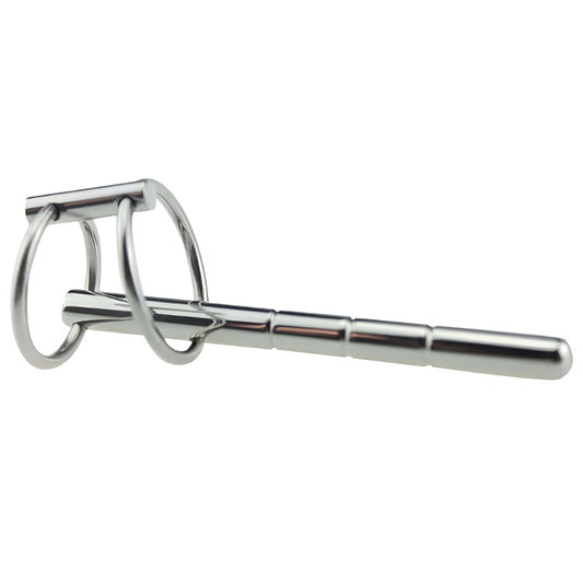 Stainless Steel Ringed Penis Plug - penisplug.co.uk