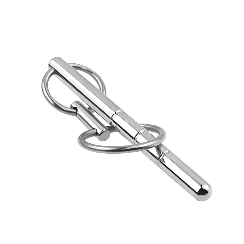Stainless Steel Ringed Penis Plug - penisplug.co.uk
