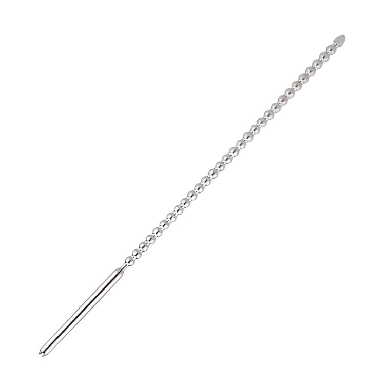 Stainless Steel Ribbed Urethral Sound - penisplug.co.uk