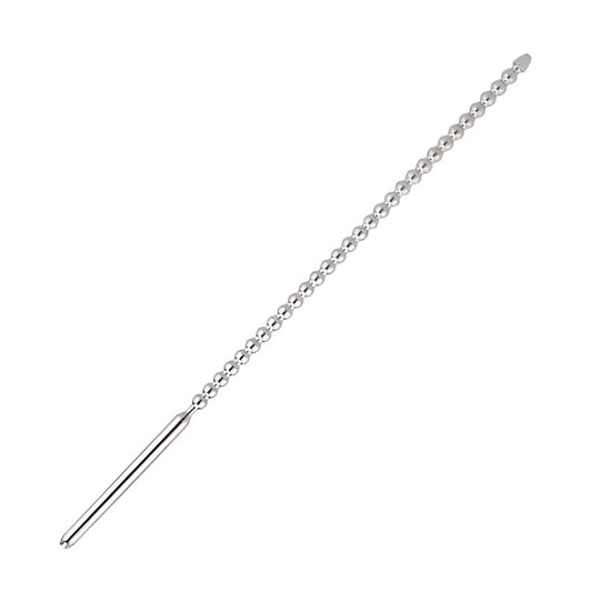 Stainless Steel Ribbed Urethral Sound - penisplug.co.uk