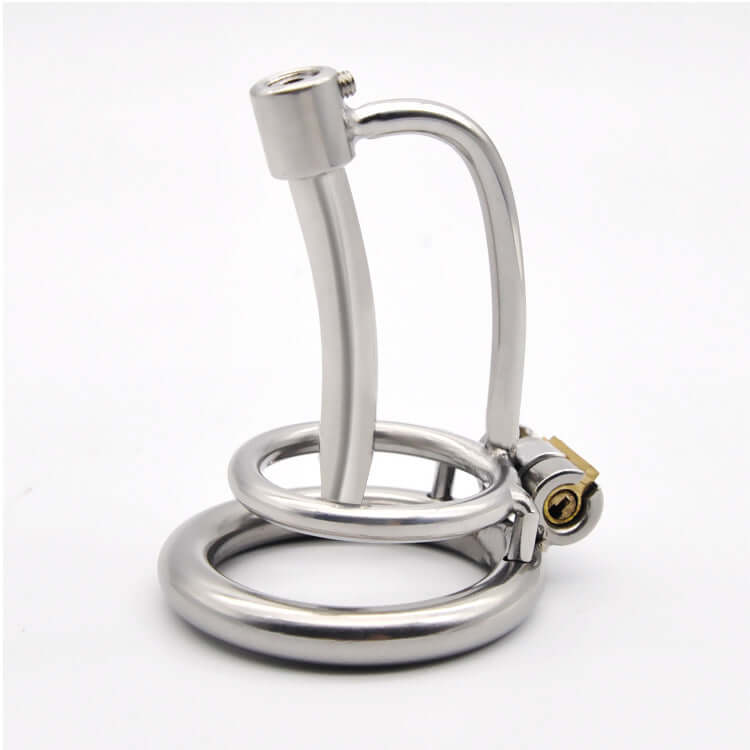 Stainless Steel Ringed Chastity Penis Plug - penisplug.co.uk